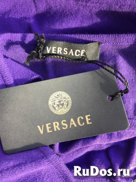 Топ майка новый versace италия 42 44 46 s m размер фиолетовый сир изображение 6