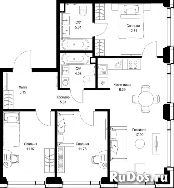 Продам 3 комнатную квартиру 80 м2 фотка
