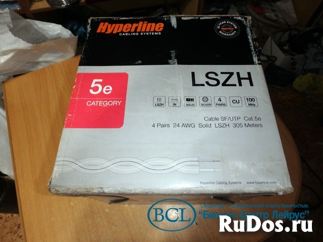 Кабель hyperline SFUTP4-C5E-S24-IN-LSZH-GY-305 витая пара SF/UTP изображение 6