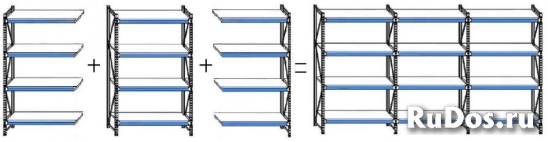 Стеллаж складской среднегрузовой металлический SFM изображение 3