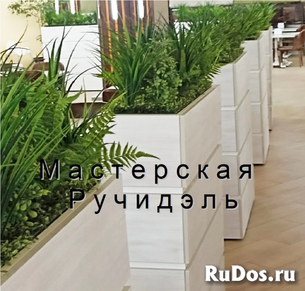 Напольное кашпо, прямоугольные кашпо для цветов изображение 11