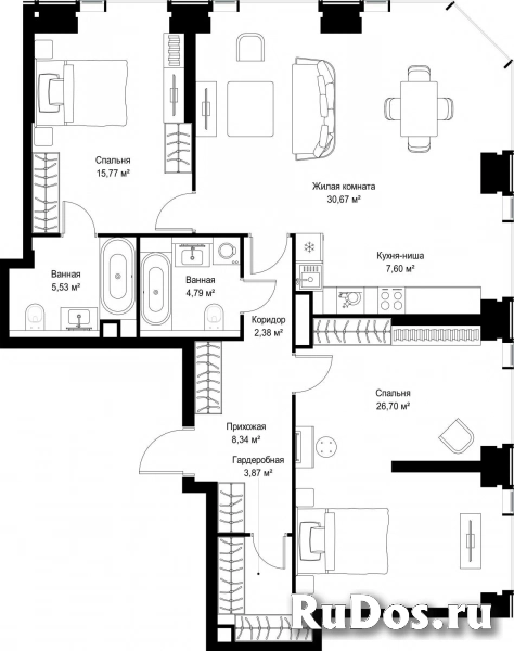 Продам 3 комнатную квартиру 105.65 м2 фотка