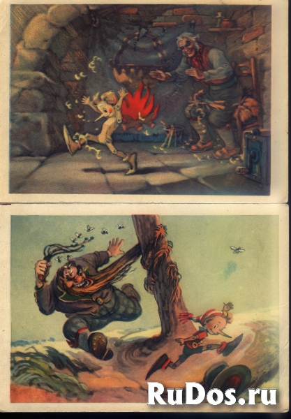 Открытки " Буратино". художник Владимирский, 1955 фотка