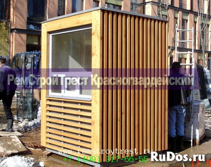 Пост охраны 1,6х1,6х2,5м, бруски лиственницы экостиль изображение 9