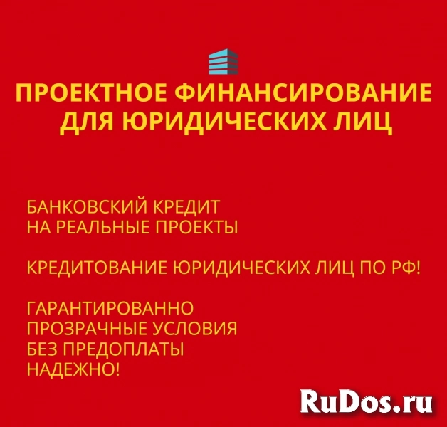 Проектное финансирование для Юридических лиц по РФ! фото