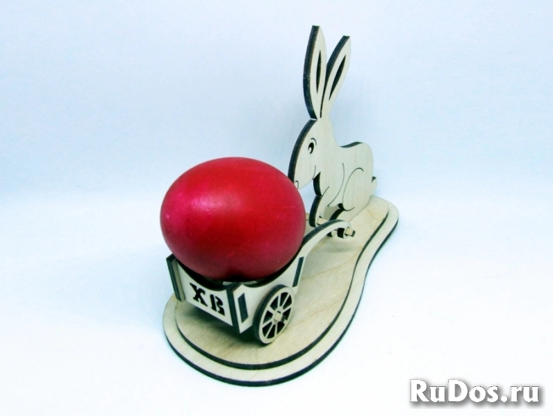 Подставка "Пасхальный кролик с тачкой" изображение 5