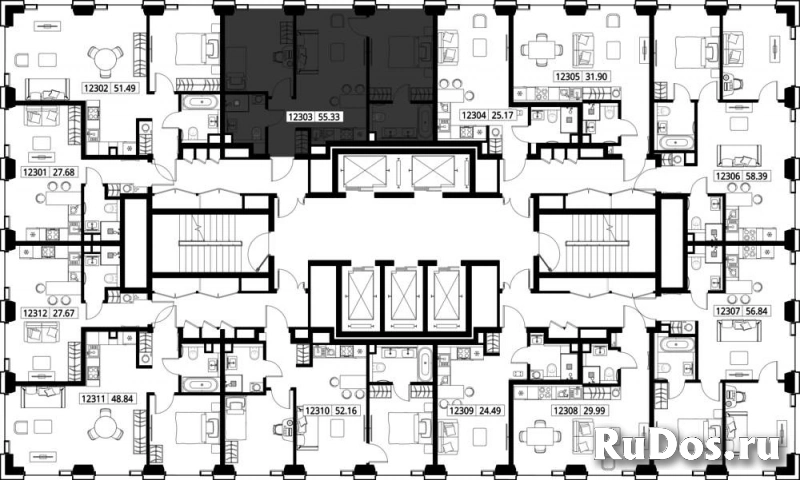 Продам 2 комнатную квартиру 55.33 м2 изображение 3