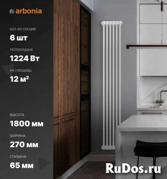 Радиатор ARBONIA 2180/6 №12 полнопроходной 1/2", цвет белый глянец (RAL-9016) изображение 5