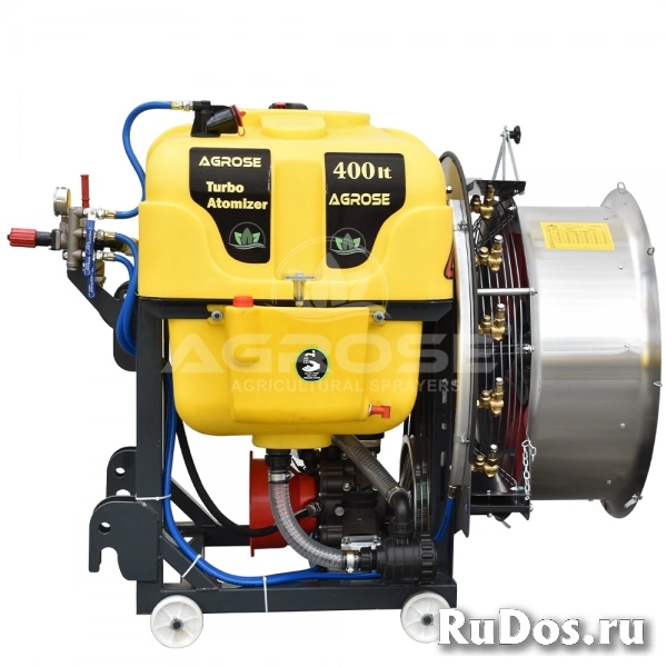 Навесной садовый опрыскиватель с вентилятором 75см-400л фотка