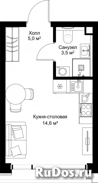 Продам 1 комнатную квартиру 23.1 м2 фотка