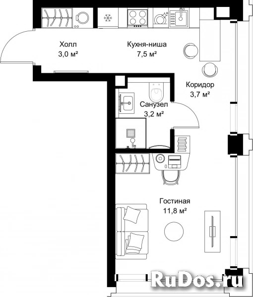 Продам 1 комнатную квартиру 29.2 м2 фотка