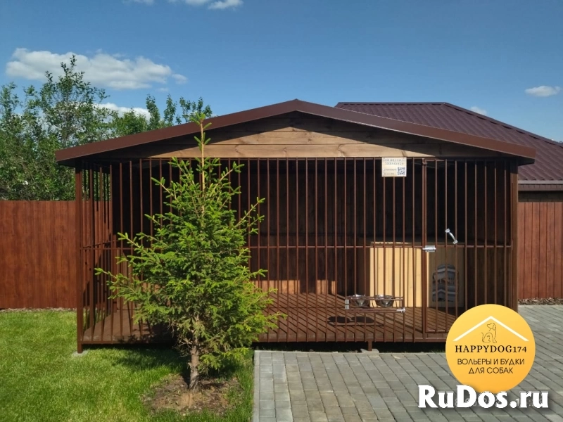 Уличный вольер для собак изображение 8