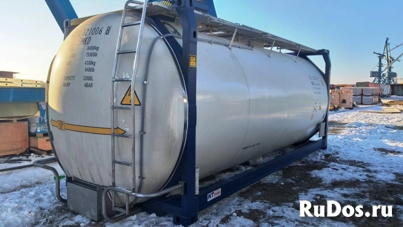 Танк-контейнер модель Т11 SWAP объём 31м3 для наливных грузов, с утеплителем и пароподогревом. изображение 7
