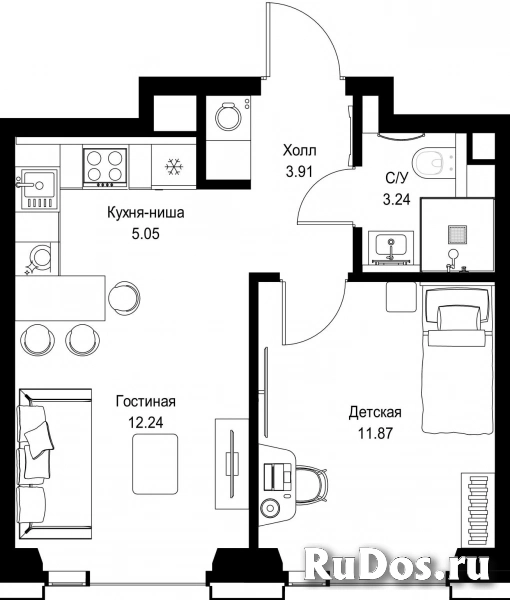Продам 1 комнатную квартиру 36.31 м2 фотка