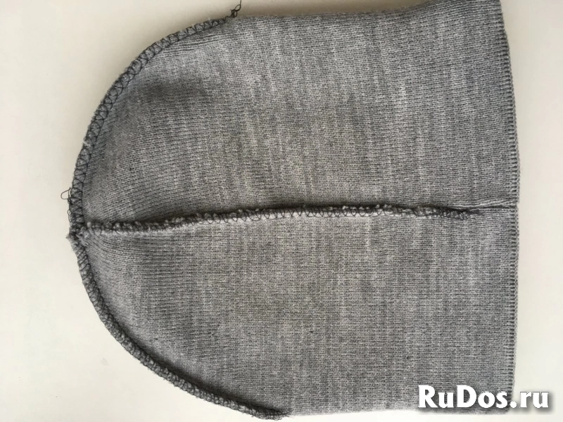 Шапка новая калев вязаная серая хлопок женская мужская детская 2 изображение 4