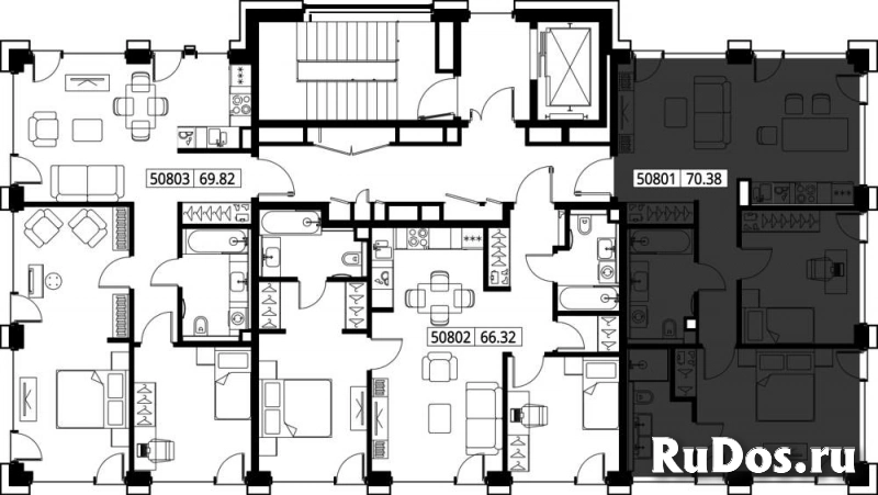 Продам 2 комнатную квартиру 70.38 м2 изображение 3