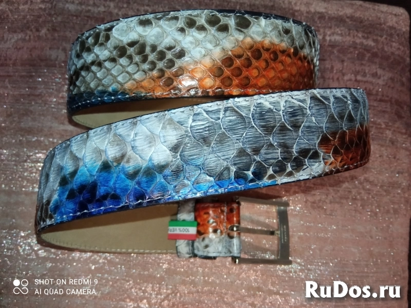 Мужской Ремень из Натуральной Кожи Питона фото