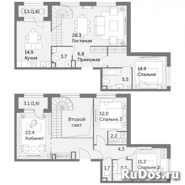 Продам 4 комнатную квартиру 135.8 м2 фотка
