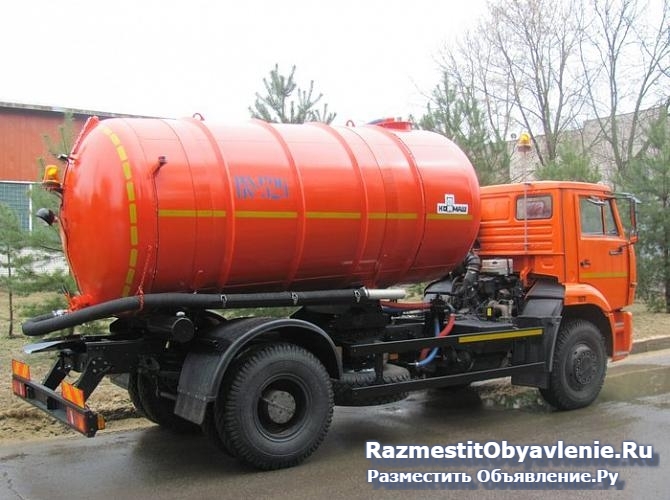 Спец техника Камаз Маз Зил откачает большие объемы фото