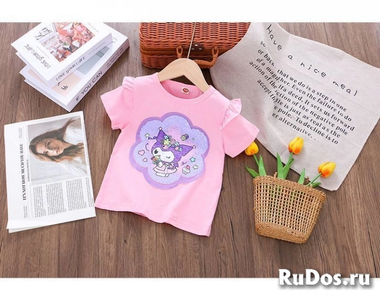 Футболка Kuromi Cinnamoroll Melody Sanrio для девочек фото