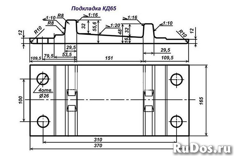 Жд подкладка КД65 ГОСТ 16277-93 б/у под заказ фотка