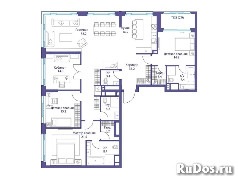 Продам 5 комнатную квартиру 179 м2 фото