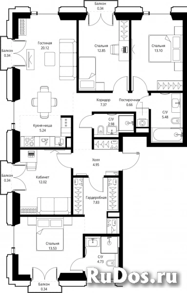 Продам 4 комнатную квартиру 112.22 м2 фотка