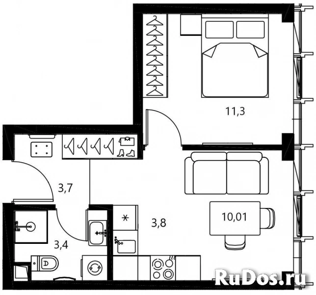 Продам 1 комнатную квартиру 32.27 м2 фотка