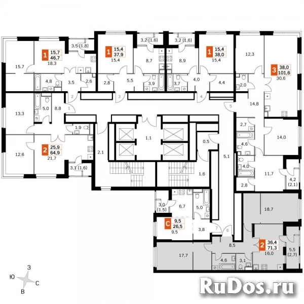 Продам 2 комнатную квартиру 70.7 м2 изображение 4