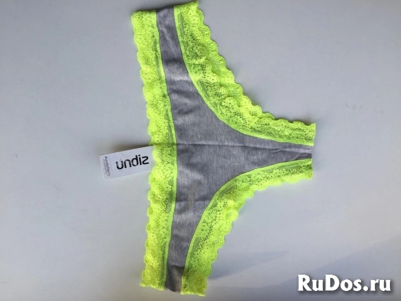 Трусы новые undis 44 46 m хлопок серые кружева неон салатовые ниж фото