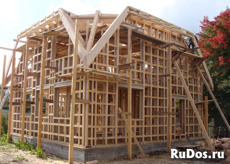 Строительно-монтажные работы. Каркасные дома фото
