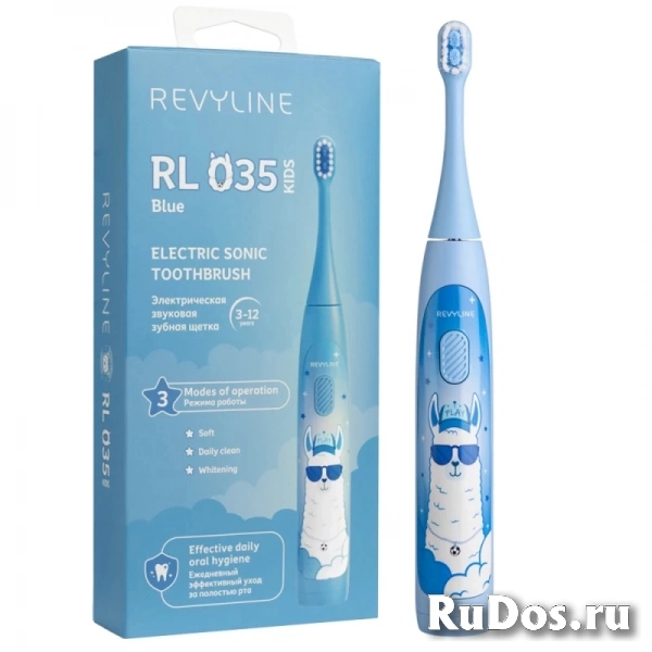 Звуковая щетка Revyline RL 035 Kids, голубой корпус фото