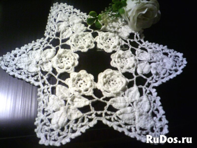 салфетка "Розы". Ирландское кружево изображение 4