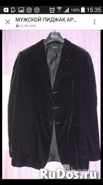 Пиджак мужской armani 48 l черный велюр бархат чехол классика кос фотка