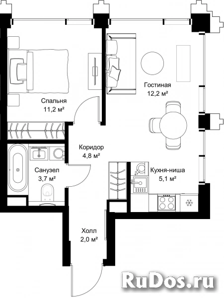 Продам 1 комнатную квартиру 39 м2 фотка