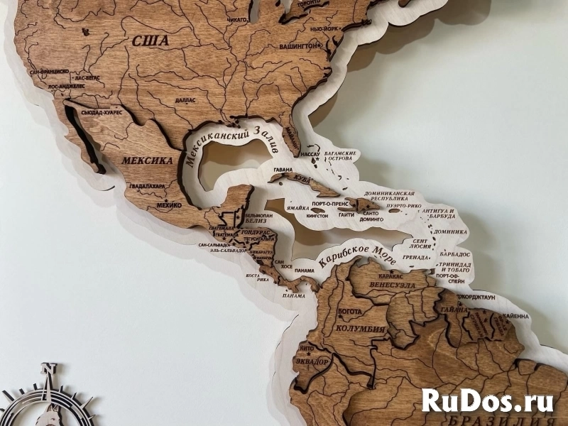 Карта мира на стену, карта мира из дерева, панно изображение 8