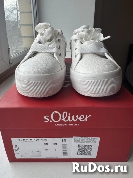 Кроссовки Oliwer белые женские 39 размер кожзам новые платформа кеды кроссы спортивные слипоны обувь на шнурках изображение 5