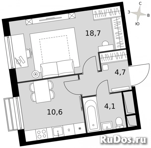Продам 1 комнатную квартиру 38.1 м2 фотка