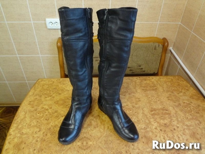 Сапоги зимние кожаные женские фото
