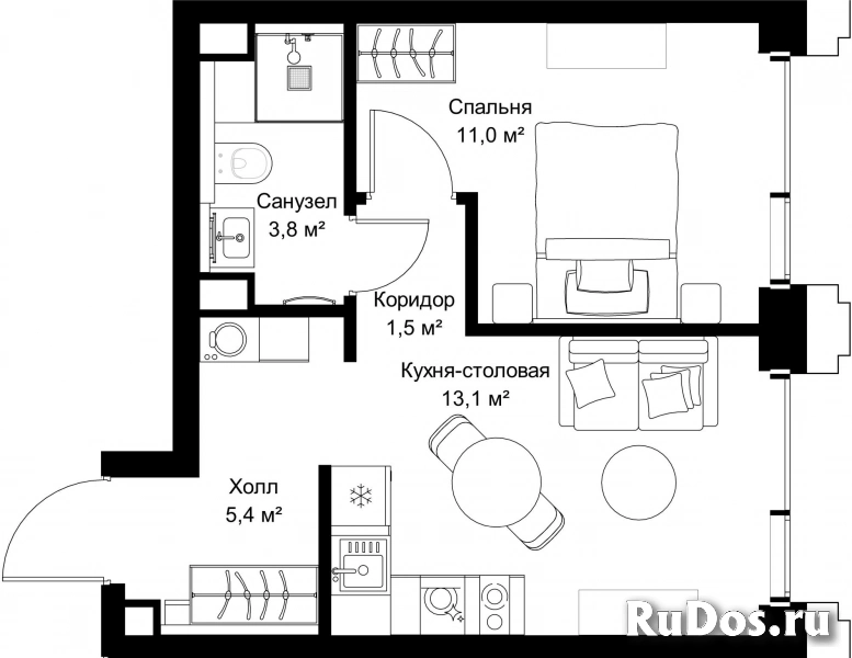 Продам 1 комнатную квартиру 34.8 м2 фотка