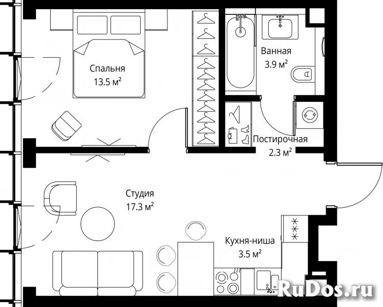 Продам 1 комнатную квартиру 40.5 м2 фотка
