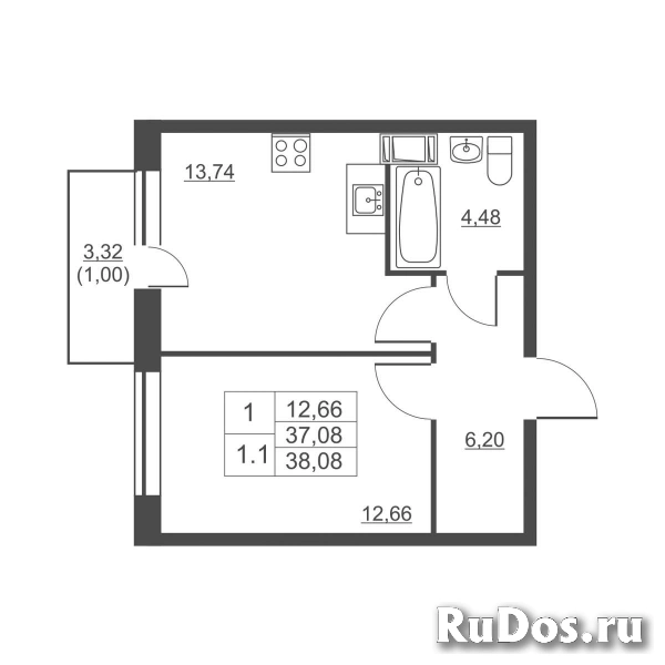 Продам 1 комнатную квартиру 36 м2 фотка