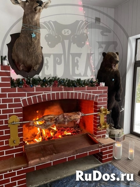 Встраиваемый электро-вертел для кирпичного барбекю фото