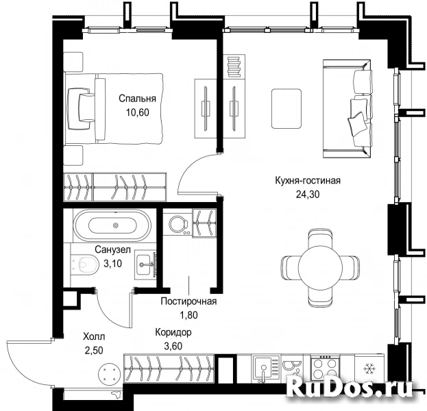 Продам 1 комнатную квартиру 45.9 м2 фотка