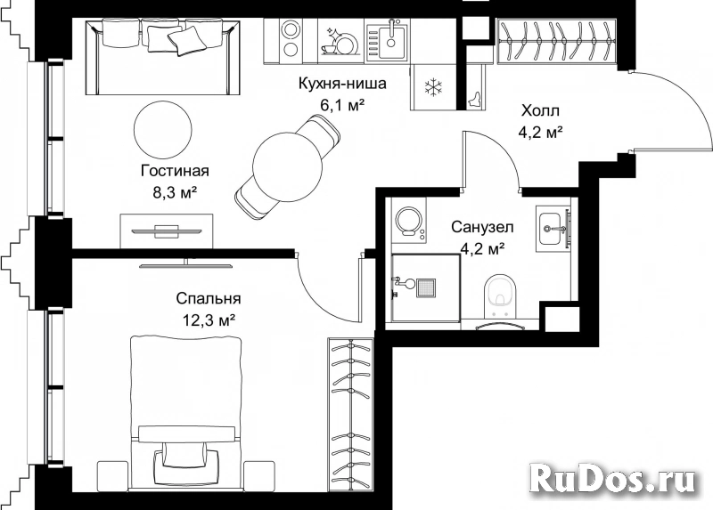 Продам 1 комнатную квартиру 35.1 м2 фотка