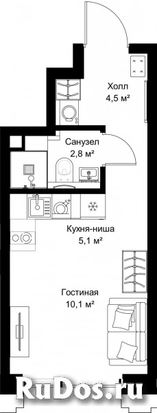 Продам 1 комнатную квартиру 22.5 м2 фотка