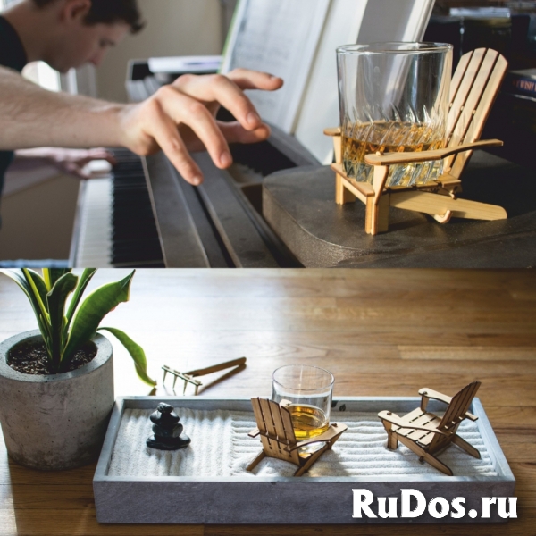 Оригинальная барная подставка Adirondack под бокал или банку изображение 4