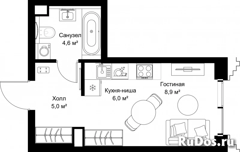 Продам 1 комнатную квартиру 24.5 м2 фотка