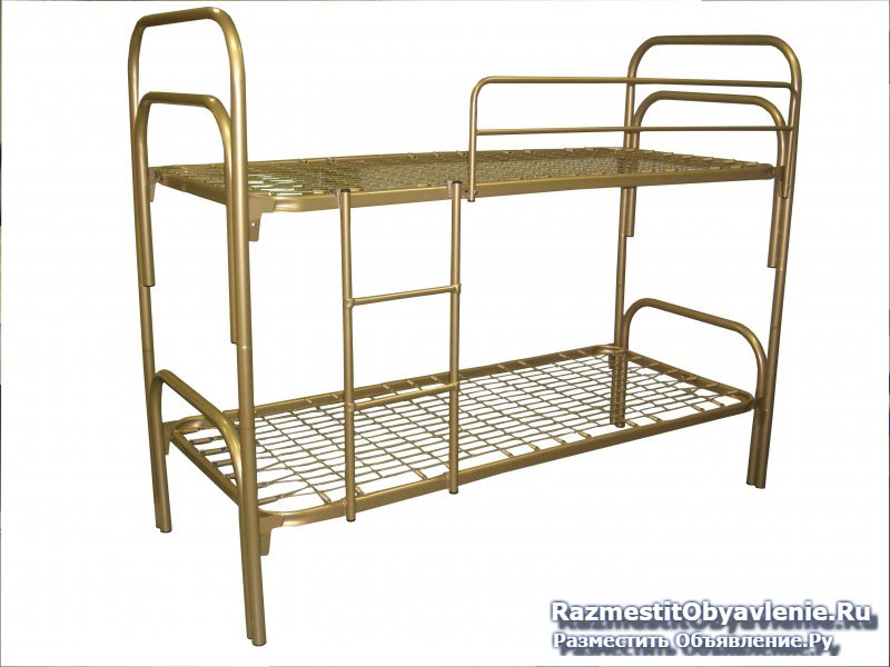 Бюджетные кровати металлические для гостиниц. изображение 5