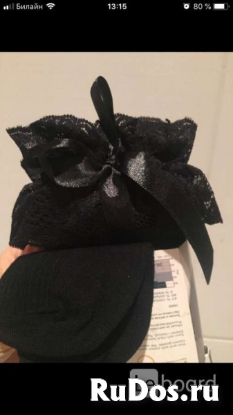 Чулки новые vogue s m 42 44 46 черные вязаные кружева гипюр оборк изображение 11